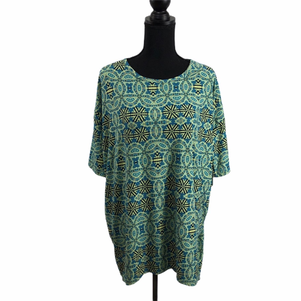 LuLaRoe NWT Irma Small Green Print